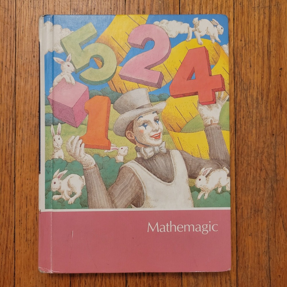 World Book Childcraft 1989 Mathemagic Vol 13 Hardcover Pink Blue MATHEMAGIC
